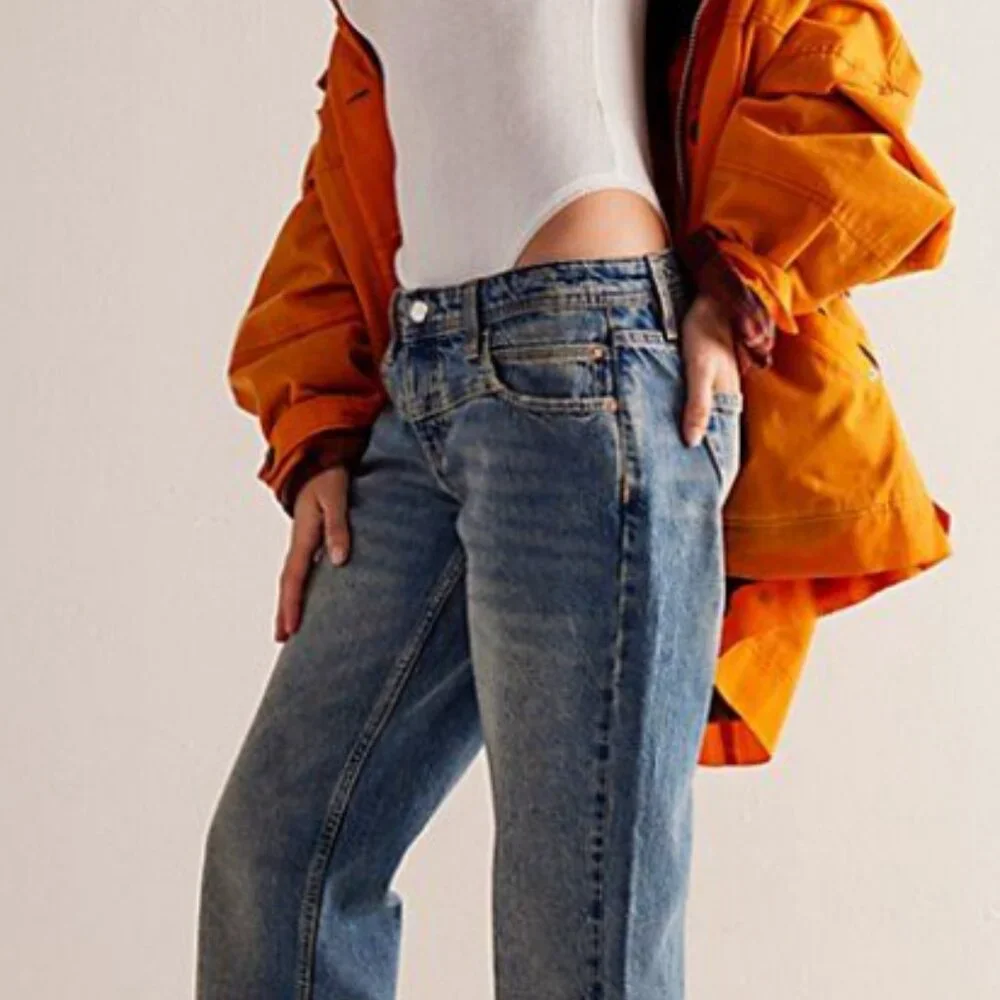 Free People‎ We The Free Shelby Boyfriend Jeans Womens 24 Low Rise Button Fly